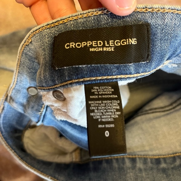 Express Cropped Leggings High Rise Jeans, Size 0 - Picture 5 of 7